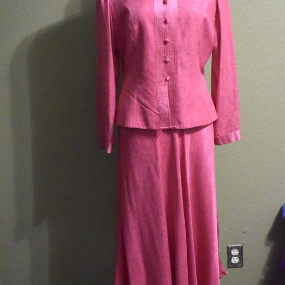 Vintage Adrianna Papell Pink silk set - Picture 4 of 6